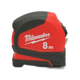 Milwaukee 8mtr Metric Pro Compact Tape Measure (FREE HAT) each