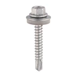 12g 5.5mm x 100mm Light Section Self Drill Tek Screw with Washer