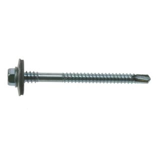 Light Section High Thread Tek Screw 130mm - includes bonded washer