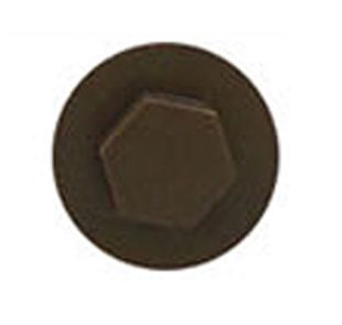 Hexagon Cover Cap 16mm Van Dyke Brown