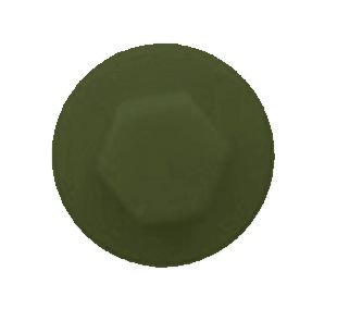Hexagon Cover Cap 16mm Olive Green