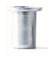 M12 x 25mm Flange Head Rivet Nuts Smooth Body