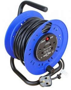 Schneider Thorsman 10A 230V 10m Cassette reel 2 sockets