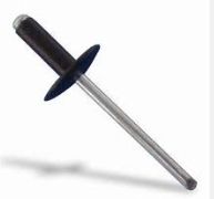 4.8mm x 16mm Alu Pop Rivets Dome Head Large Flange Black