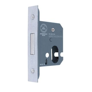 Hoppe ARRONE AR8005 63mm Satin Chrome Oval Profile Deadlock Case only