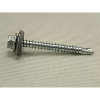 12g 5.5mm x 50mm Light Section Self Drill Tek Screw with Washer