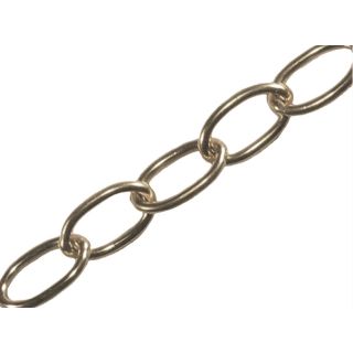 1.8mm x 13mm Oval Chain x 10m Brass Chrome Plated