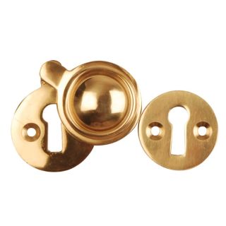 32mm Victorian Covered Escutcheon Polished Brass
