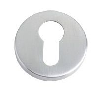 Euro Profile Escutcheon 52mm Screw on Rose Dia Satin Stainless Steel