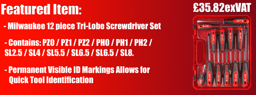 Milwaukee 12 Piece Tri-Lobe Screwdriver Set