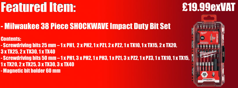 Milwaukee 38 Piece SHOCKWAVE Impact Duty Bit Set